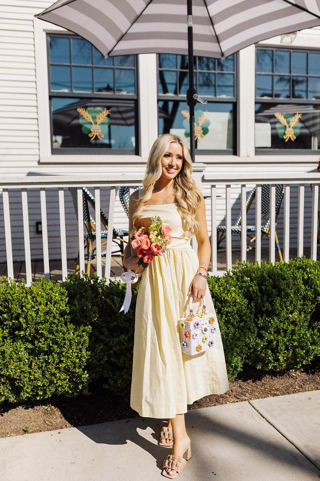 Daisy Day Midi Dress - Yellow