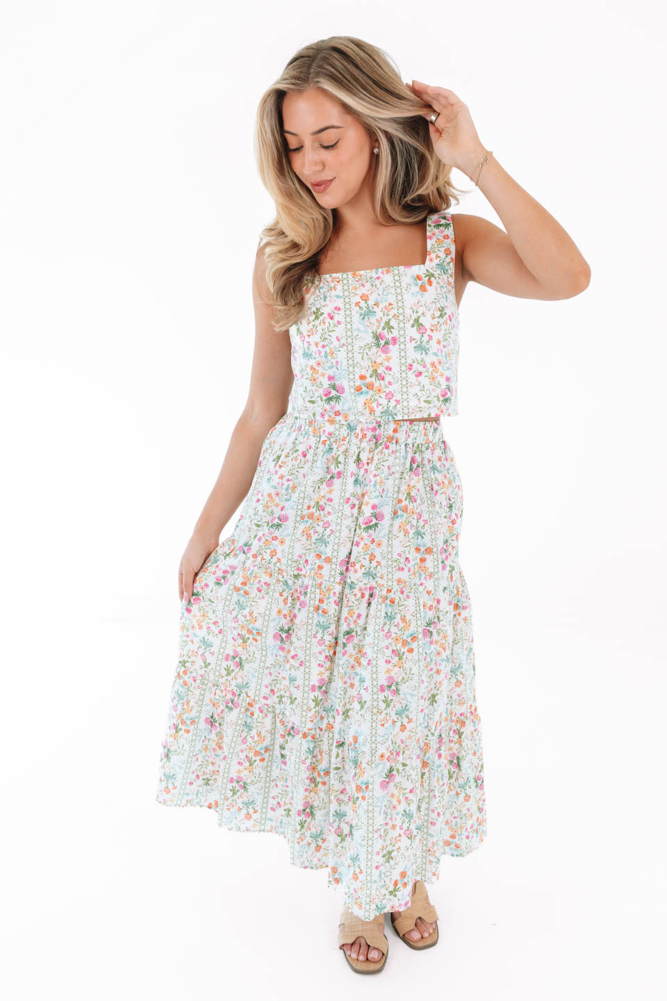 The Nora Midi Skirt - White - 图片 2