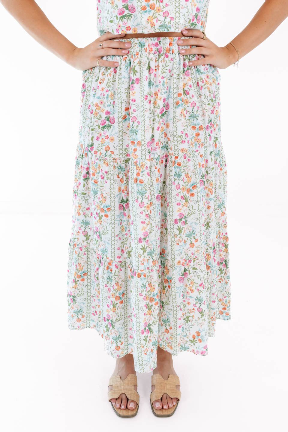 The Nora Midi Skirt - White