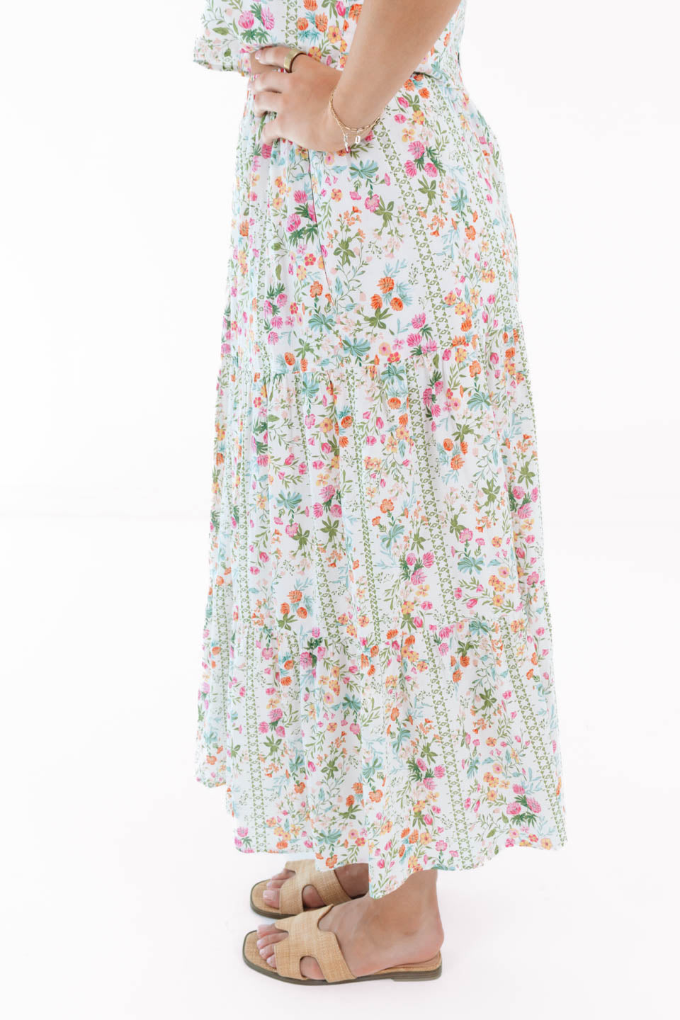The Nora Midi Skirt - White - 图片 3