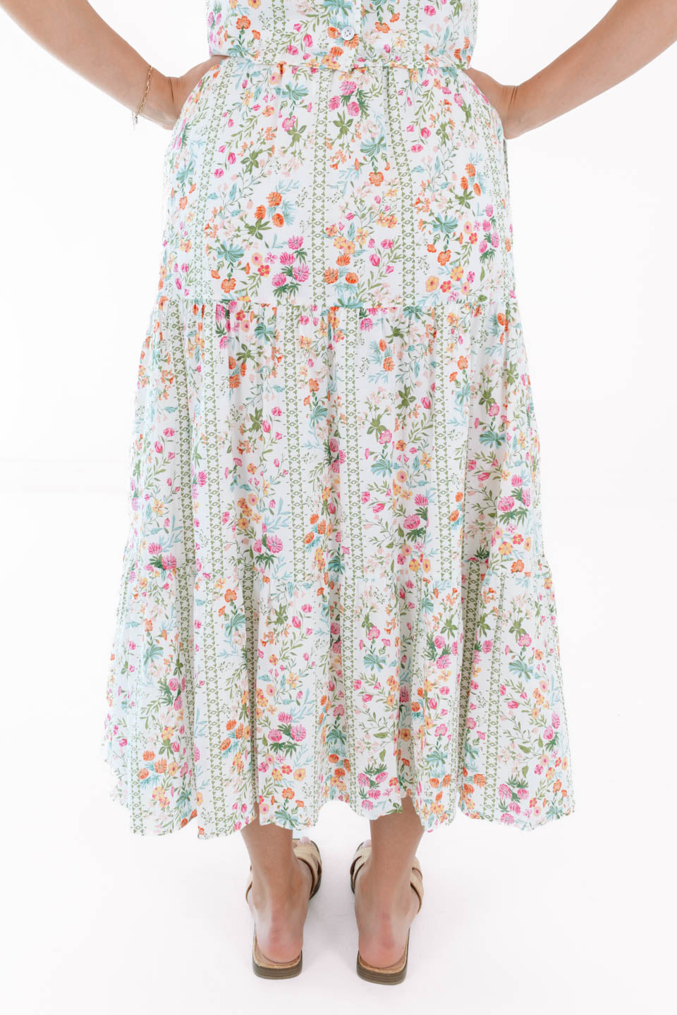 The Nora Midi Skirt - White - 图片 4