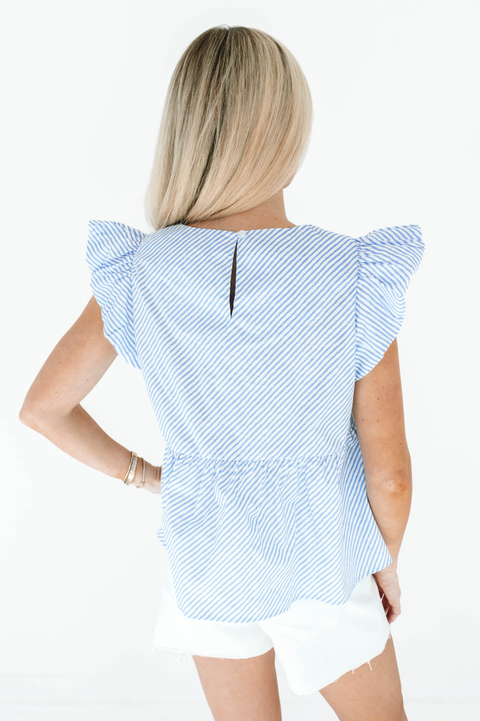 Pier Party Top - Blue Stripe - 图片 5