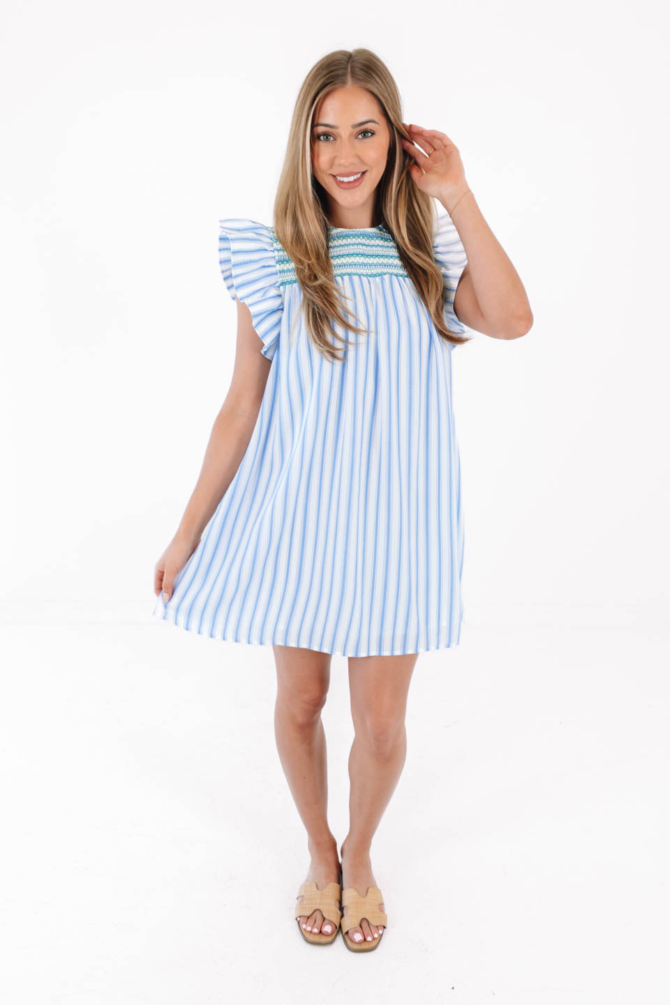 Ocean Winds Dress - Blue Stripe - 图片 4