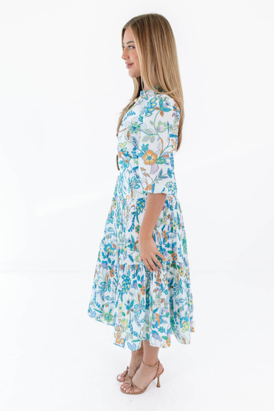 Afternoon Outing Midi Dress - White - 图片 4