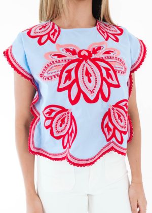 Look Twice Top - Blue