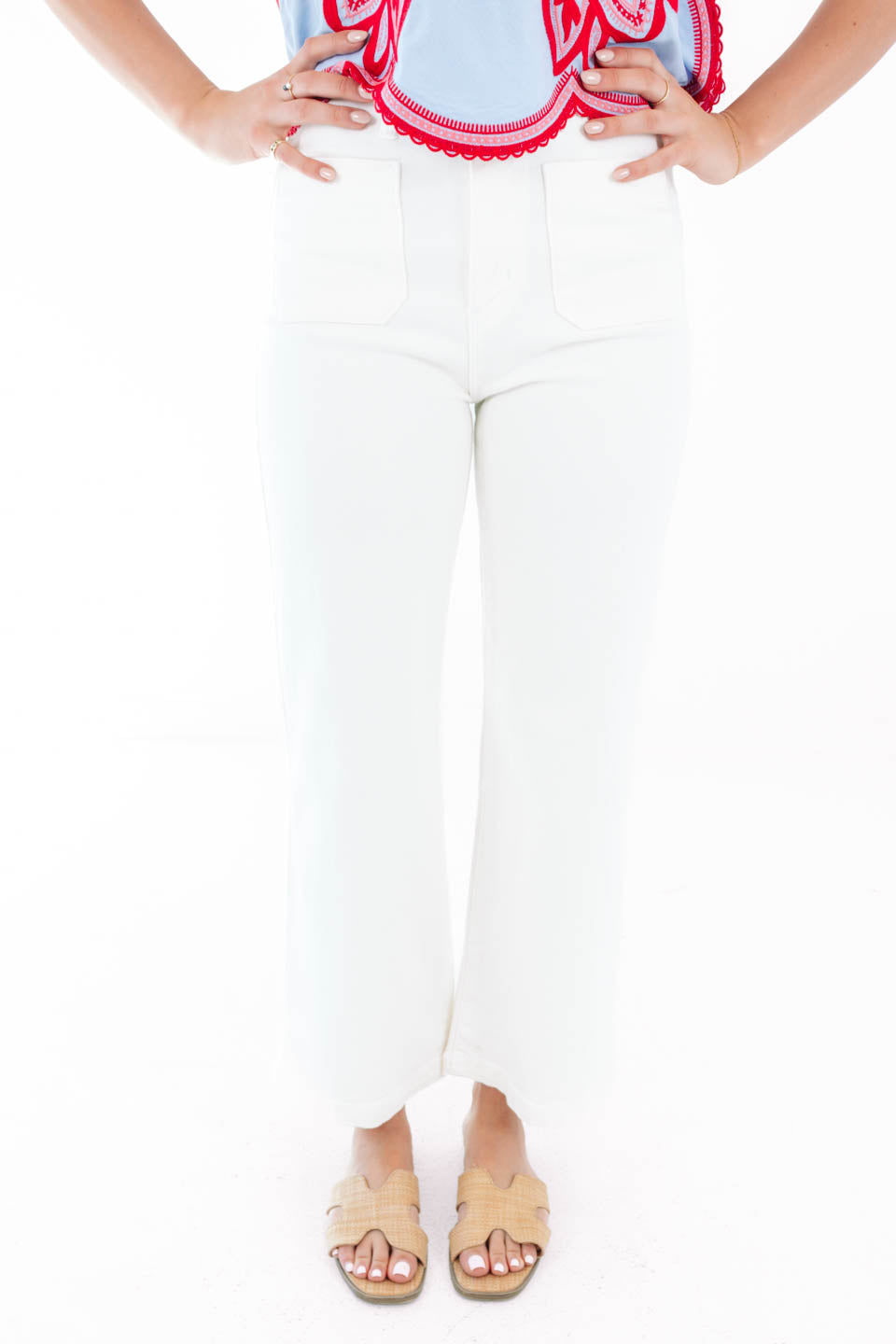 Classic And Clean Jeans - Off White - 图片 2