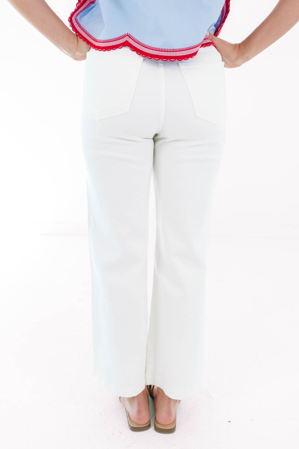 Classic And Clean Jeans - Off White - 图片 4