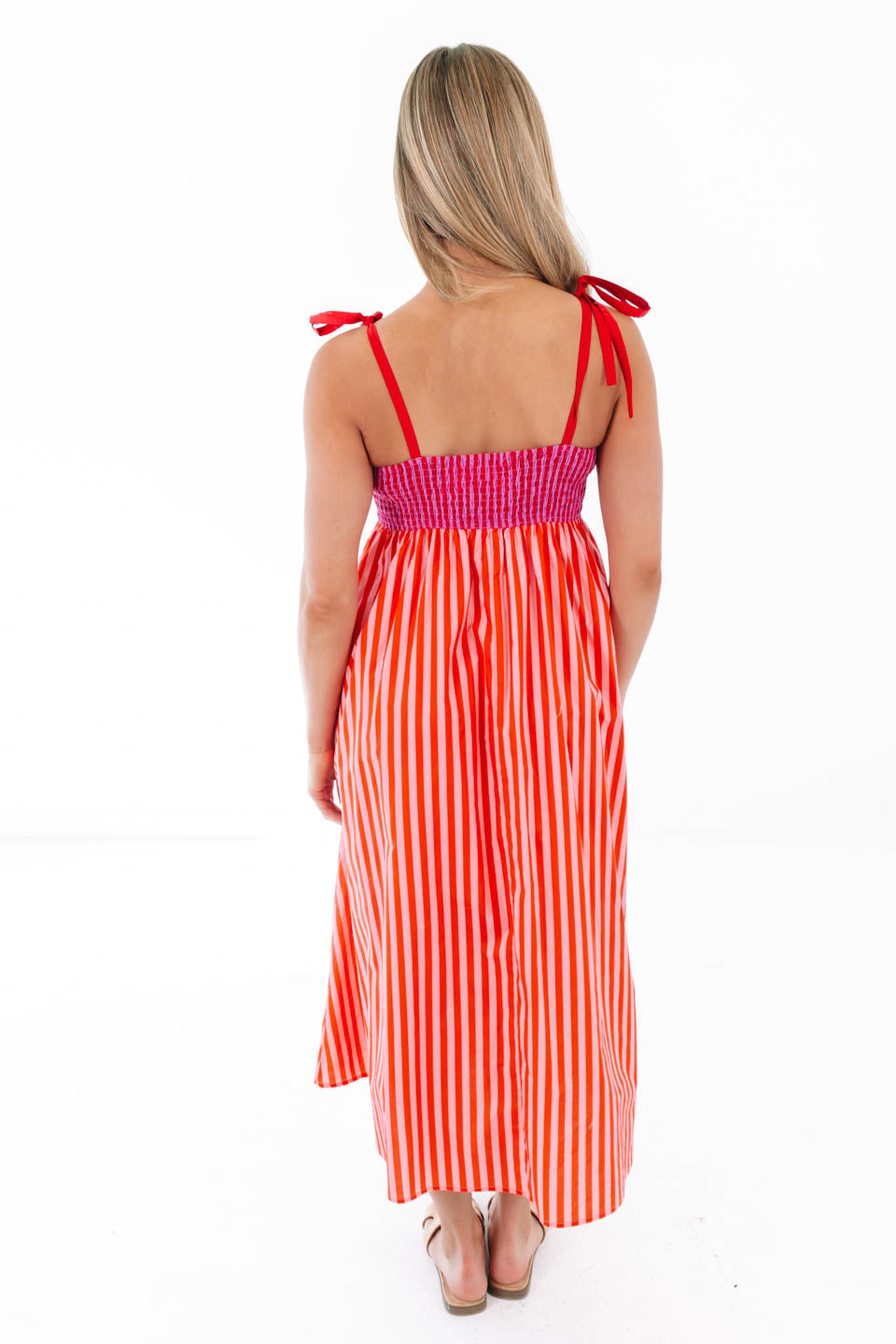 She’s A Bright Babe Midi Dress - Red - 图片 5