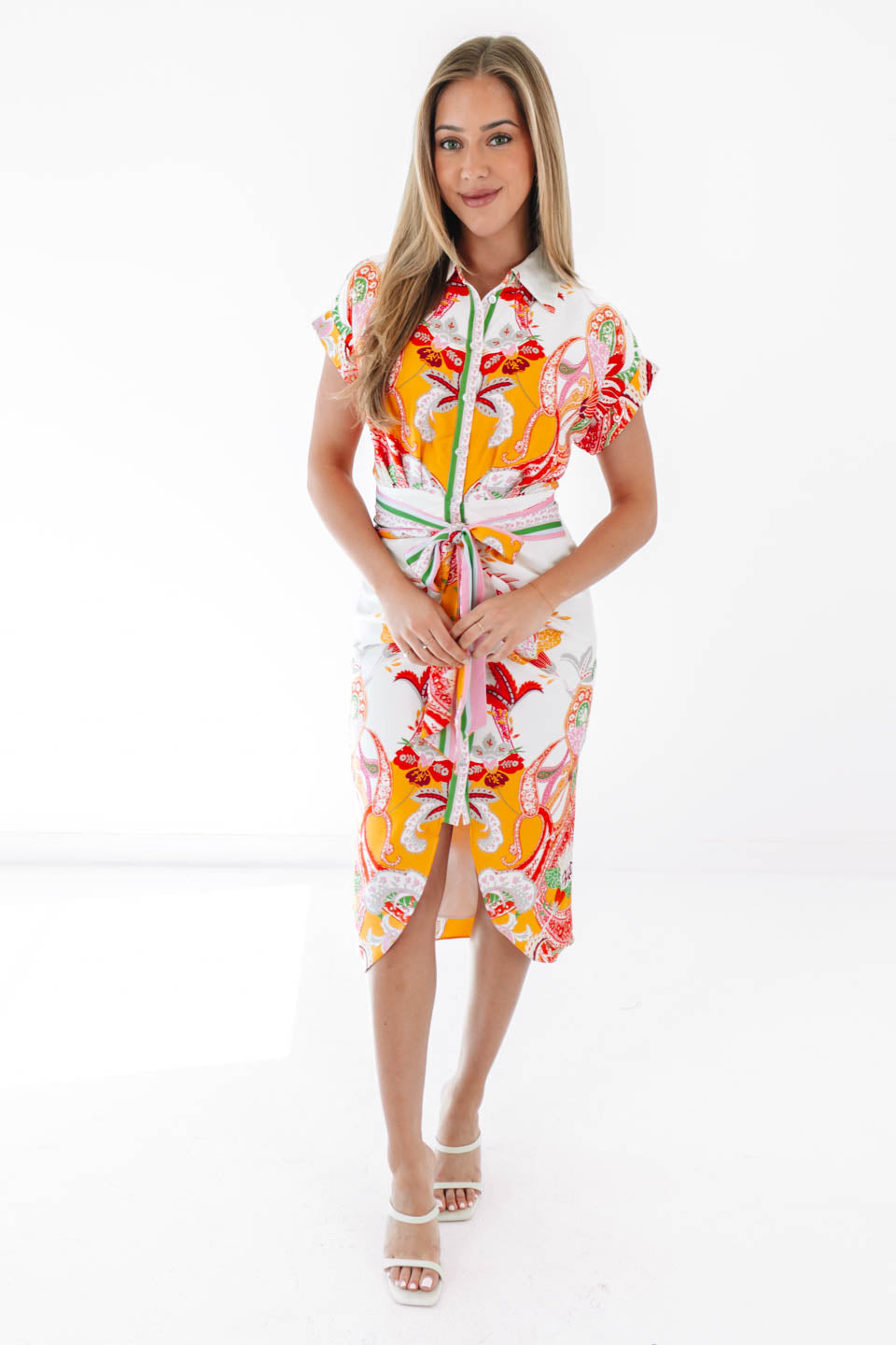 Hamptons Heat Midi Dress - White - 图片 2