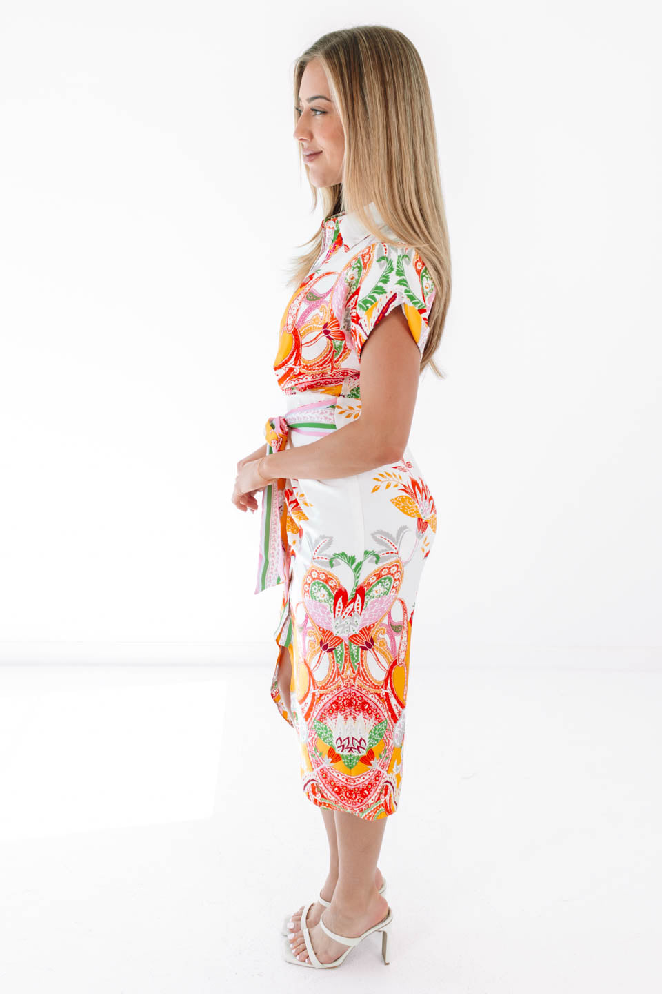 Hamptons Heat Midi Dress - White - 图片 3